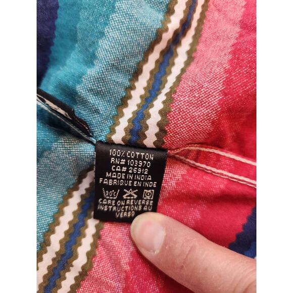 Obey Propaganda mens cotton button up casual shirt sz small western Aztec - Picture 4 of 9